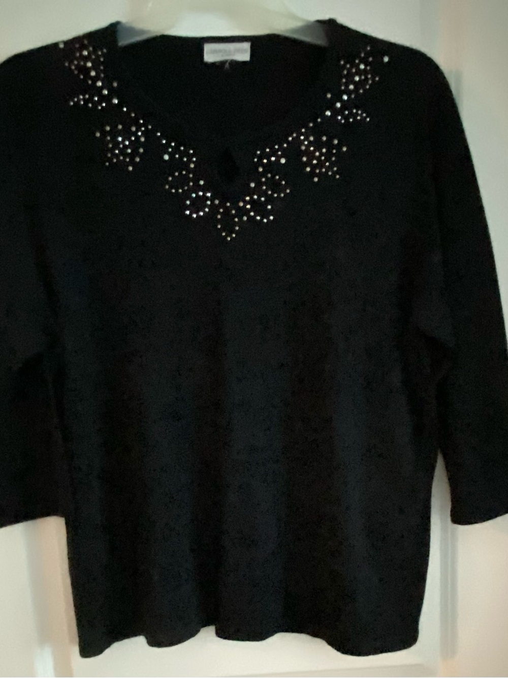 Black Embellished Women's Sweater